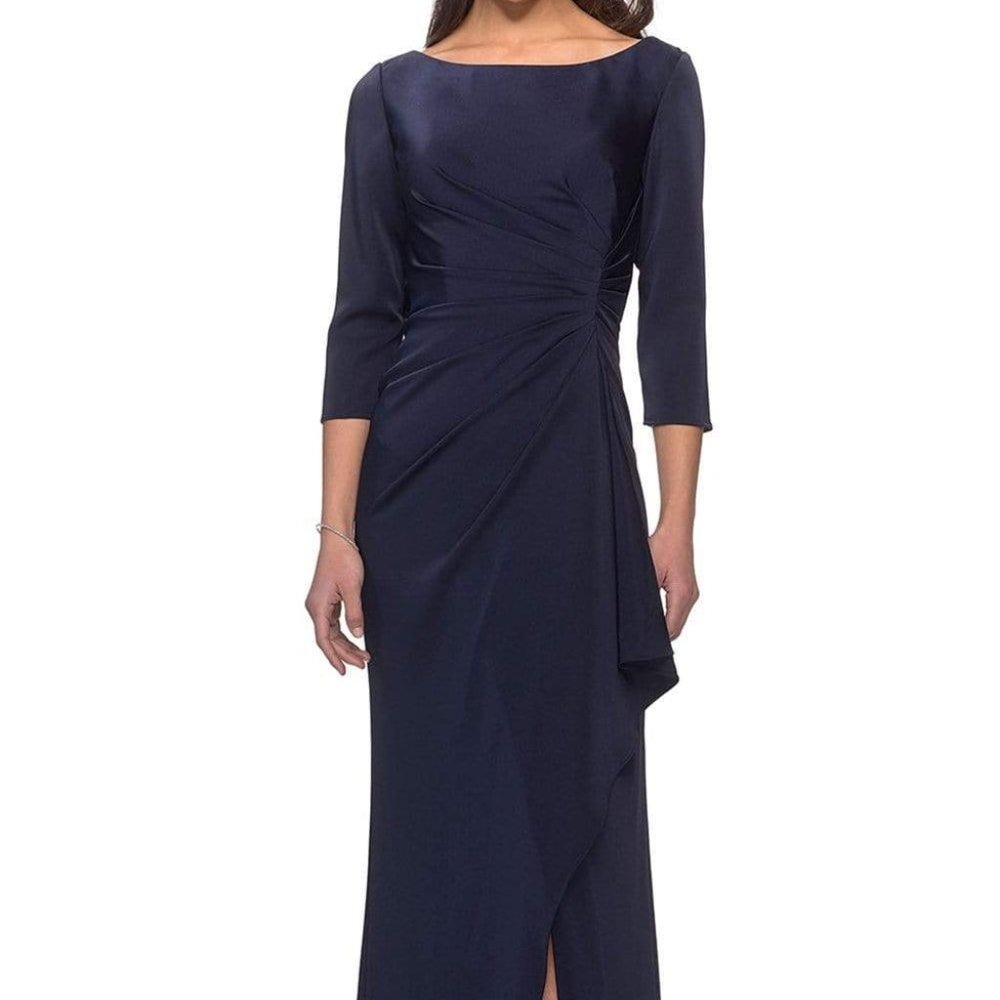 NWT La Femme 28197 Evening Dress Blue Size 4